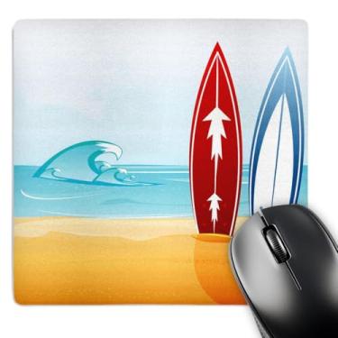 Imagem de 3dRose Mouse pad LLC 20 x 20 x 0,63 cm, uma cena do oceano com duas pranchas de surf (mp_159028_1)