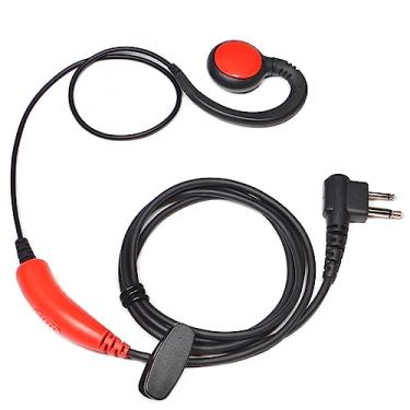 Imagem de UAYESOK Kit de vigilância Pep-P13H2 para rádio Motorola de 2 pinos CP200 CP200D CLS1410 DTR650 RDU2020 RDU4100 RDU4160D para HYT hytera TC-610 Yaesu FT-65R, gancho auricular com microfone PTT
