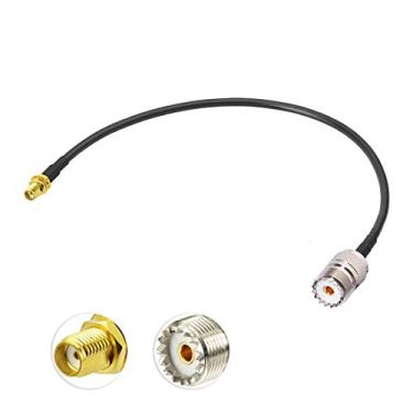 Imagem de Adaptador de antena de rádio Bingfu Ham SMA fêmea para UHF SO239 fêmea RG58 cabo coaxial jumper 30 cm 12 polegadas para Ham Two Way Radio Walkie Kenwood Wouxun Baofeng BF-F8HP UV-5R UV-82 BF-888S GT-3
