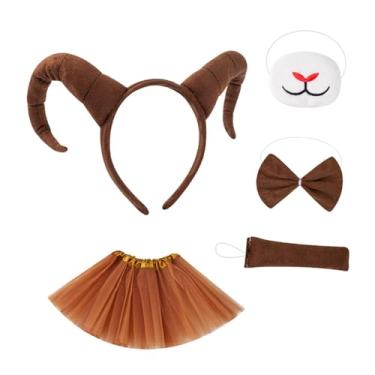 Imagem de Colaxi Chifres Headband Tema Festa Fantasia de Halloween para Carnaval Máscara de Halloween, Marrom