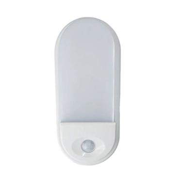 Imagem de Luminária Tartaruga Com Sensor De Presença Embu Led Branca - 15w - 6500k Luz Branca