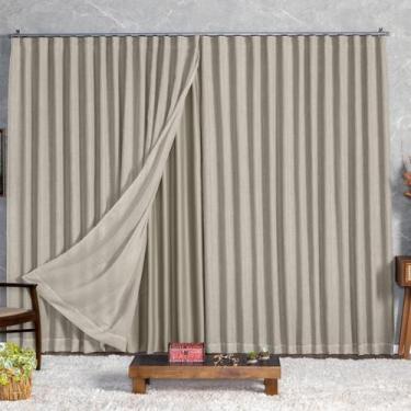 Imagem de Cortina Blackout Com Linho 2,80X2,50 Para Trilho Suíço - Ludatex