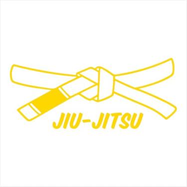 Imagem de Adesivo Faixa Jiu-Jitsu Decoração Mma Luta MMA UFC Arte Suave (AMARELO, 17x7cm)