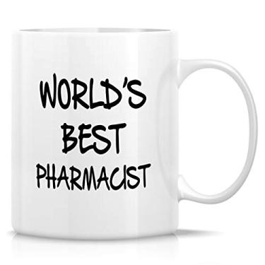 Imagem de Retreez Caneca engraçada - World's Best Pharmacist 325 ml canecas de café de cerâmica - engraçado, sarcasmo, inspirador, presentes de aniversário de formatura motivacionais para amigos, colegas de