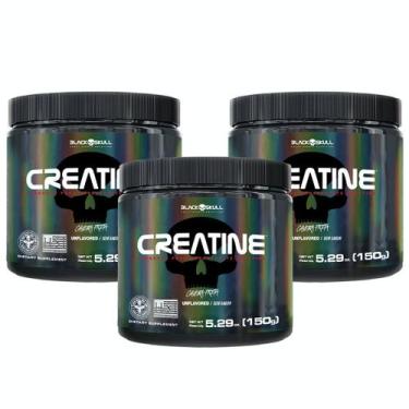 Imagem de 3x CREATINE - CREATINA MONOHIDRATADA - 150G - BLACK SKULL, N/A, N/A, N