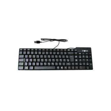 Imagem de Kit Teclado e Mouse Inova Usb 1200dpi Pc Notebook Com Fio 