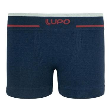 Imagem de Cueca Lupo Boxer Microfibra Sem Costura Infantil 137-010, Marinho, GG