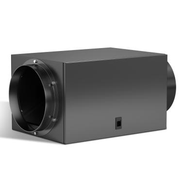 Imagem de Caixa de filtro em linha com filtro de ar de alta eficiência H13 - flanges de 10,2 cm/15,2 cm incluídas, caixa de filtro serve para ventiladores de duto em linha de 4/6 polegadas para sistema de