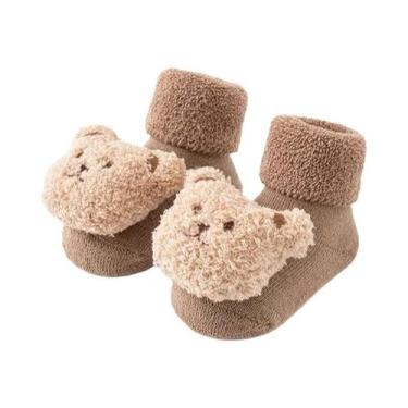 Imagem de Meias De Urso Para Bebês Meninos E Meninas Em Algodão Macio Antiderrap