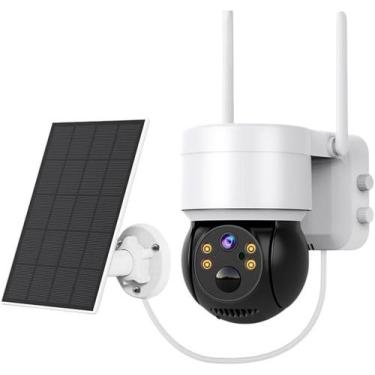 Imagem de Camera Wifi Energia Solar Segurança Hd Prova Dágua Icsee Externa Cor B