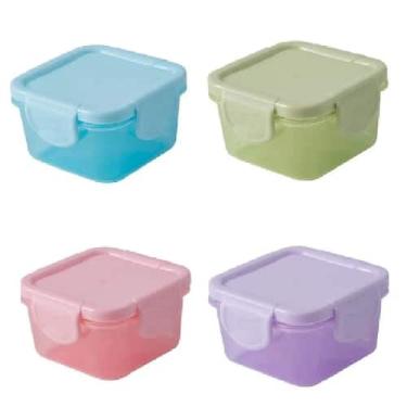 Imagem de Kit 8 Mini Potes Recipiente com Trava Plástico Coloridos - Inter