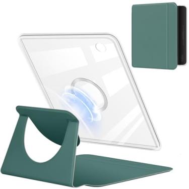 Imagem de YoungMe Capa giratória de 360 graus para 17.8 cm Kobo Libra Color lançado em 2024, design magnético destacável capa protetora ajustável com suporte transparente com hibernar/despertar automático