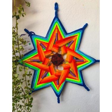 Imagem de Mandala de lã Decorativa - artesanal