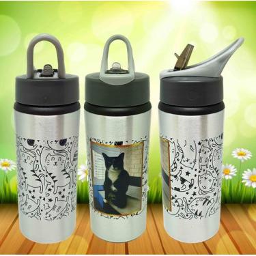 Imagem de Squeeze Alumínio Personalizado Animal Gatinho Gato Pets - GMH Prod. Se