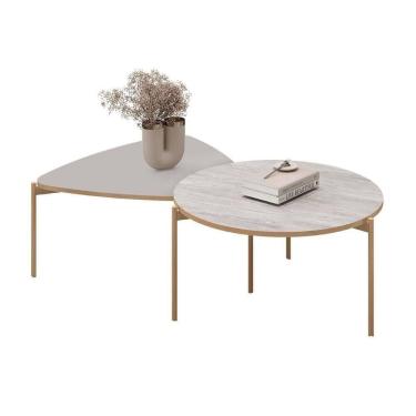 Imagem de Mesa Centro Sala Iza E Bela Bali-quartzo - Dj Móveis