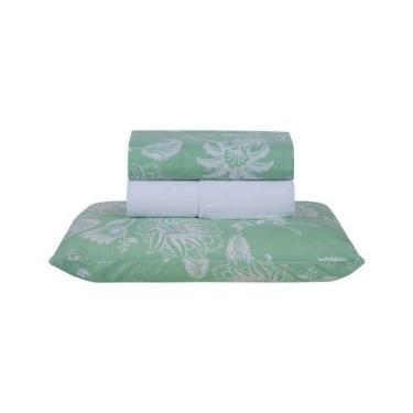 Imagem de Jogo De Lençol 3 Peças Solteiro Percal 180 Fios Homme 60% Algodão 40% 