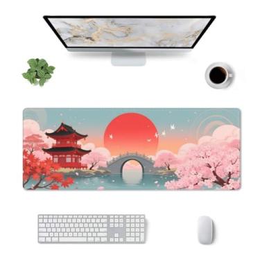 Imagem de CANFLASHION Tapete de mesa, tapete de mesa de escritório 80 cm x 29 cm grande para jogos, mouse pad estendido durável para computador, tapetes de mouse grandes e espessos, de borracha antiderrapante