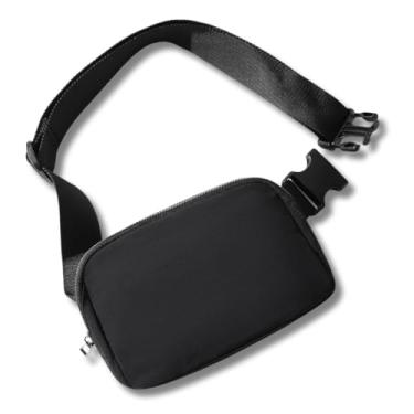 Imagem de Pochete Unissex Multiuso e com Divisórias Internas - Crossbody, Impermeável com Alça Ajustável, Grande Capacidade e Estilo Urbano Preto