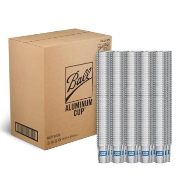 Imagem de Top Cup by Ball – Copos de festa de alumínio reutilizáveis – 255 g | Pacote a granel de 645 ct | Fixação a frio, reciclável, feito nos EUA | Anteriormente copo de alumínio Ball
