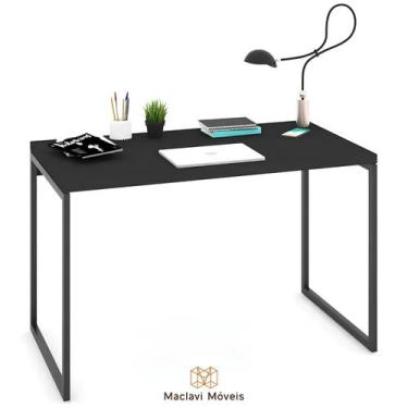 Imagem de Mesa Escrivaninha Industrial Aço 150 x 60 para estudo trabalho Preta -