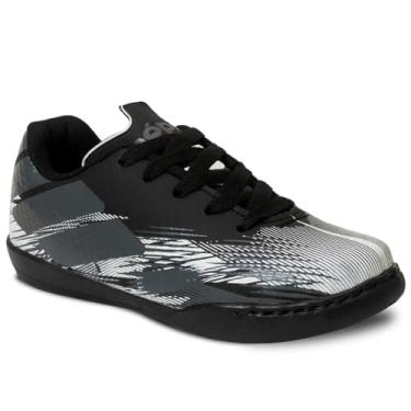 Imagem de Chuteira Futsal Nº 28 ao 36 Tenis Esportivo Infantil Quadra Salão 22.01j (Preto/Cinza, BR, Criança de 4 a 8 anos, Numérico, 30)