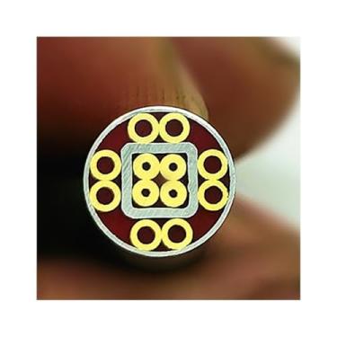 Imagem de Rebites De Mosaico Para Cabo De Faca, 8mm De Diâmetro - 1 Peça, 20 Designs Requintados, 9/39cm De Comprimento, Construção Em Aço, Latão E Cobre, Para Fabricação De Facas DIY(Pattern 5,39cm)