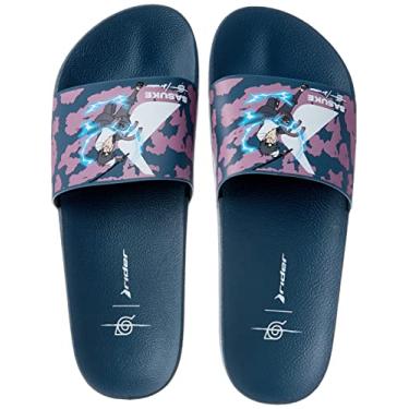 Imagem de Chinelo Slide Full 86 Naruto, Rider, Masculino, Azul/Lilás, 42