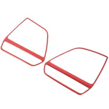 Imagem de Aotumcer Tampa de saída de ar A/C de painel de carro de fibra de carbono macia compatível com Subaru Forester 2019-2024 acessórios de capa de acabamento interior de ventilação do painel (vermelho)