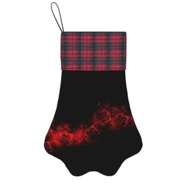 Imagem de SKKNT Explosion Burst Red Black Print Meias de Natal Animais de Estimação Decoração de Natal Cães Gatos Árvore Decoração Doce Presente Conveniente