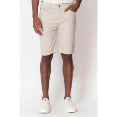 Imagem de Bermuda Masculina Sarja Slim Polo Wear Bege Médio-Masculino