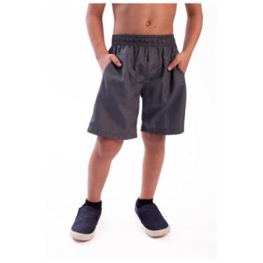 Imagem de Bermuda Tactel Lisa Juvenil Masculina - Nick.Tóia, Chumbo, 10
