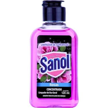 Imagem de Limpador Concentrado de Superfície, Perfumador, Rosas, Sanol, 120 ml, Rosa