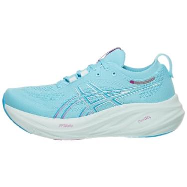 Imagem de Asics Tênis de corrida feminino Gel-Nimbus 26, Ciano brilhante/magenta ousado, 40