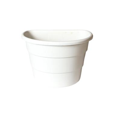 Imagem de 5 Vasos Plastico De Parede Jardim Vertical 3 Litros decoração externa (BRANCO)