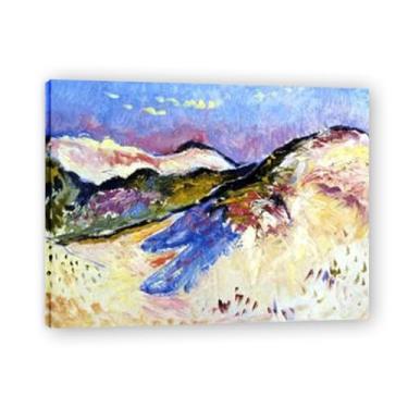 Imagem de Arte de parede em tela pendurada no topo da montanha Charles Demuth - Reprodução de pintura a óleo abstração geométrica, design de interiores colorido ousado 20 x 26 cm emoldurado