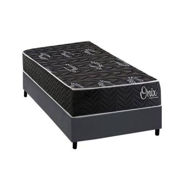 Imagem de Cama Box NOVO + Colchão Espuma Kappesberg D28 Anatômico Onix + Base CRC Corano Gray