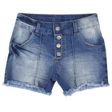 Imagem de Shorts PopStar Nervura Jeans Feminino-Feminino