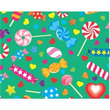 Imagem de Papel de Presente Bobina Couché 60CM MOD455 Doces 100M - VMP
