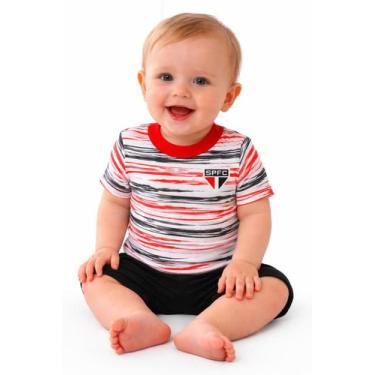Imagem de Camiseta Bebê São Paulo Listras Oficial - Rêve D'Or, P, Branco