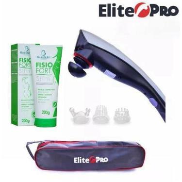Imagem de Aparelho Massageador Elite Pró Drenagem Linfática 220v + Creme Redutor