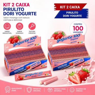 Imagem de Pirulito Dori Yogurte Mastigável Kit 2 Displays 100un