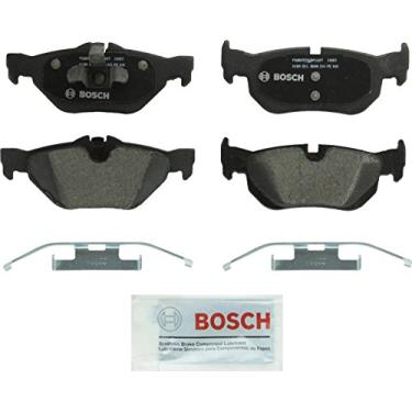 Imagem de BOSCH Conjunto de pastilhas de freio a disco semimetálicas premium QuietCast BP1267 - Compatível com BMW Série M selecionada, 128i, 323i, 328i, 328i xDrive, 328xi, X1; TRASEIRA
