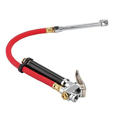 Imagem de Kit de ferramentas de mangueira de compressor de ar portátil para enchimento de pressão de pneu de ar de carro inflador mandril duplo