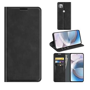 Imagem de YUNCHAO Caixa de telefone Para Motorola Moto One 5G ACE Retro-Skin Business Magnetic Leation Case com titular e slots de cartão e carteira capa para celular