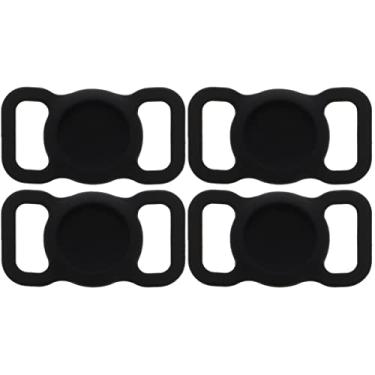 Imagem de CLISPEED 4 Pcs Fivela De Coleira De Estimação Suporte Para Coleira De Cachorro Air Tag Suporte De Coleiras De Gato Caixa De Silicone Para Cachorro O Cachorro Gel De Sílica Caixa De Etiqueta