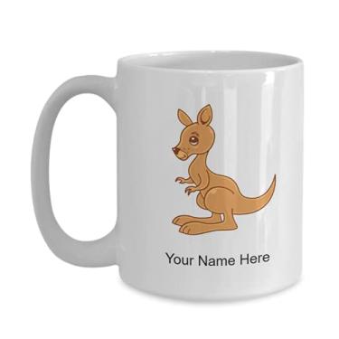 Imagem de Caneca de bebê personalizada canguru, xícara de café canguru para bebê, ideia de presente para bebê - Caneca de café de 445 ml