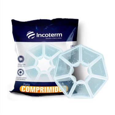 Imagem de Porta Comprimidos Incoterm Modelo Básico Pequeno Translúcido