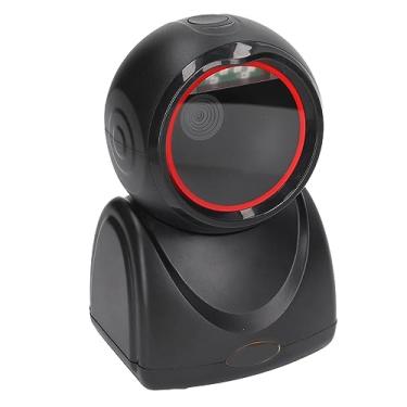 Imagem de Scanner de código de barras, leitor de código de barras USB de mesa, omnidirecional, dispositivo de digitalização 1D 2D QR para supermercado, scanners de código de barras