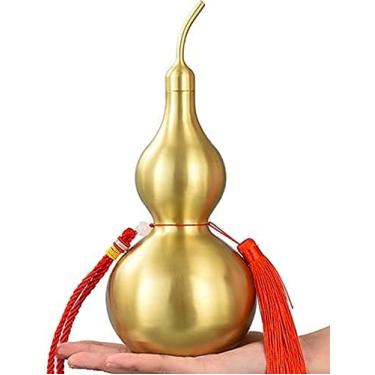 Imagem de China cabaça de bronze wu lou feng shui decorações de cabaça wu lou/hu lu/lou shui produtos decorativos de feng shui, alto: 24cm