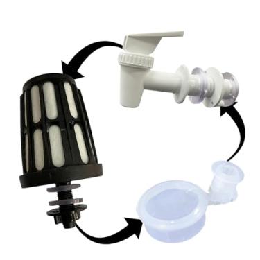 Imagem de Kit 2 velas São João 1 Torneira Click Marrom Para Filtro De Barro (TORNEIRA BRANCA)